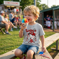 Lugnuts Youth Fan Tee - boy with snow cone, Silver
