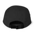 Five panel cap, Black, back view