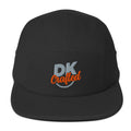 Five panel cap, Black, front view