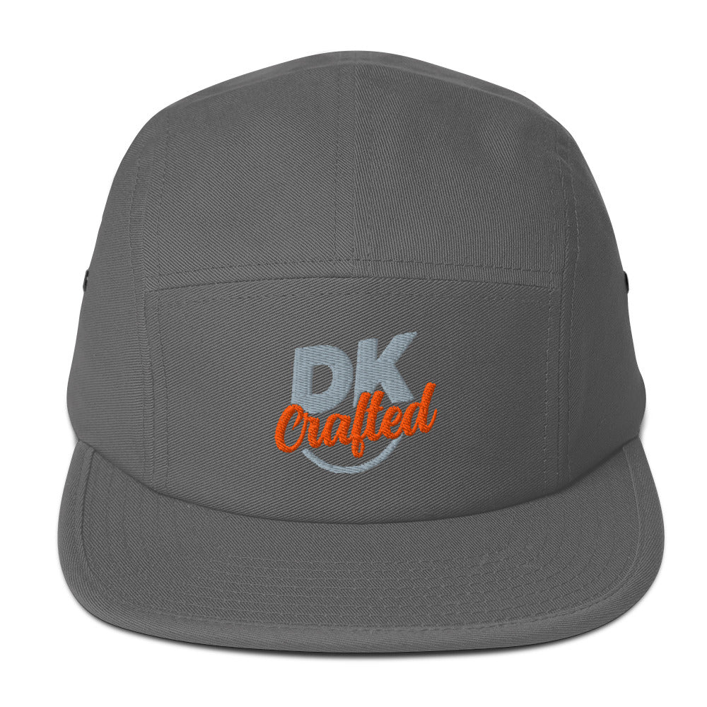 Five panel cap, Grey, front view