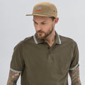 Five panel cap, Khaki, front view