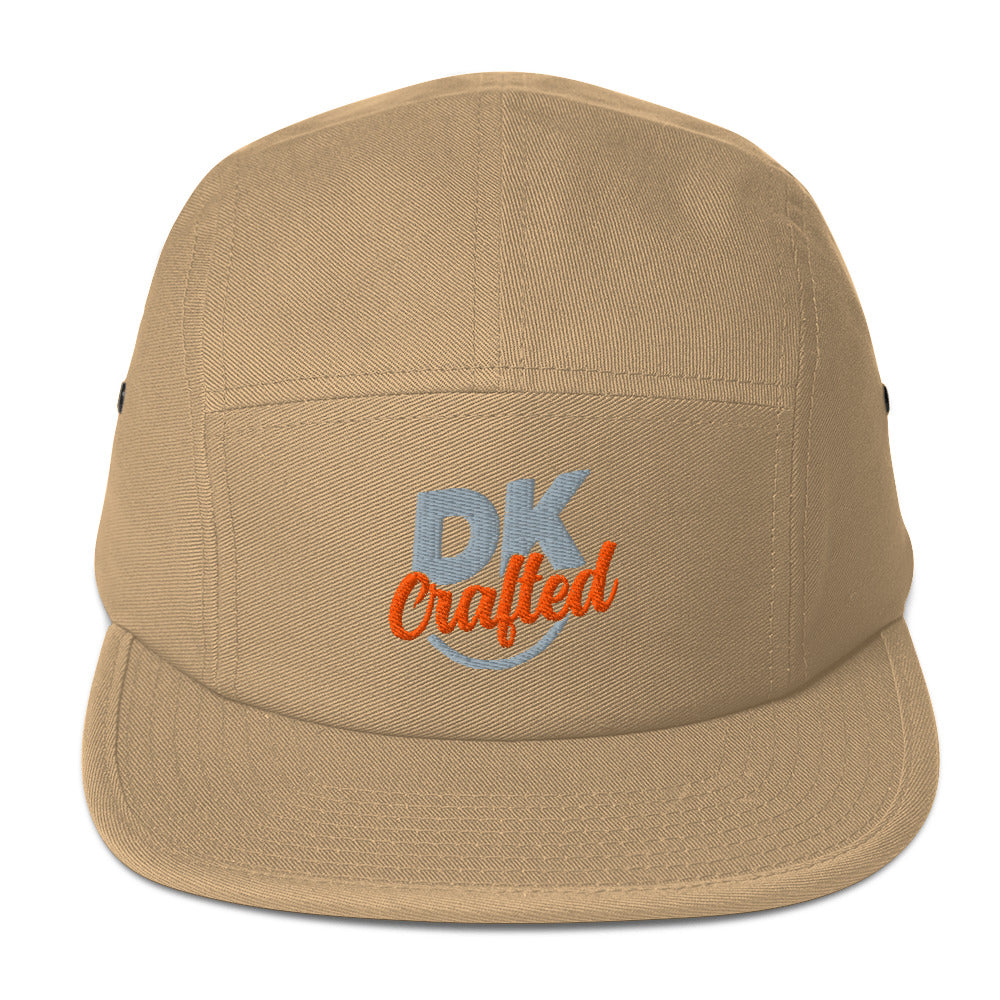 Five panel cap, Khaki, front view