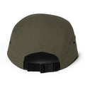 Five panel cap, Olive, back view