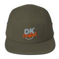 Five panel cap, Olive, front view