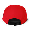 Five panel cap, Red, back view