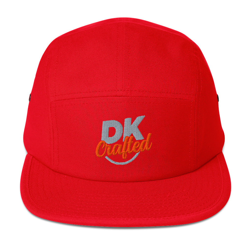Five panel cap, Red, front view