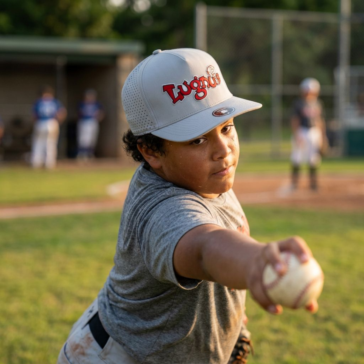 Lugnuts Zapped Blackhawk Cap - Off White, youth pitcher