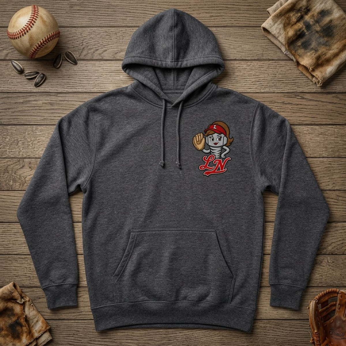 Lugnuts Premium Sponge Fleece Hoodie - Asphalt