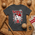 Lugnuts Youth Fan Tee - Dark Heather Grey flat lay
