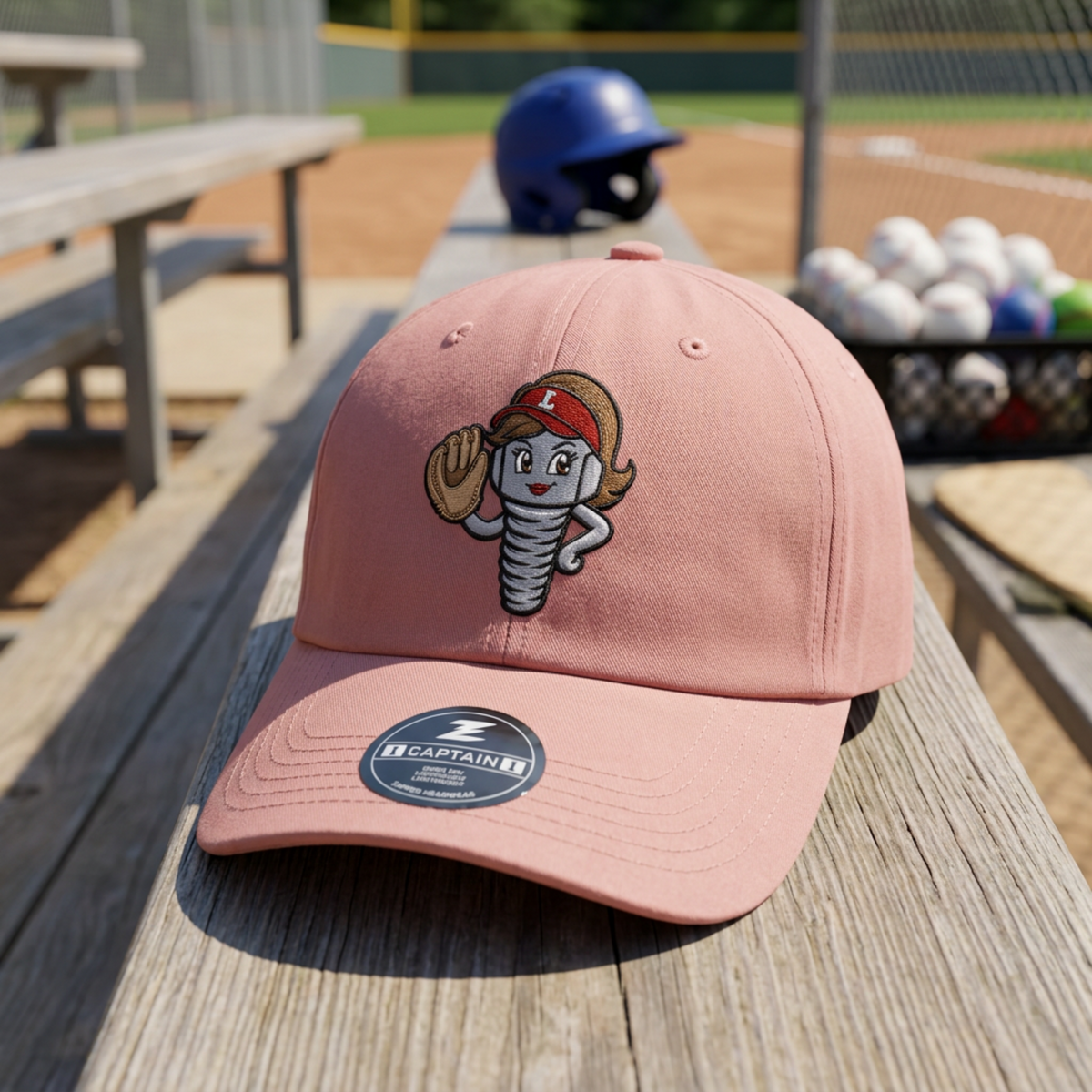 Lugnuts Baseball Mom Cap - Rose