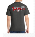 Lugnuts Adult Fan Tee - Black Heather back, Lugnuts logo