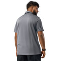 Adidas space-dyed polo shirt in Collegiate Navy Melange, back view