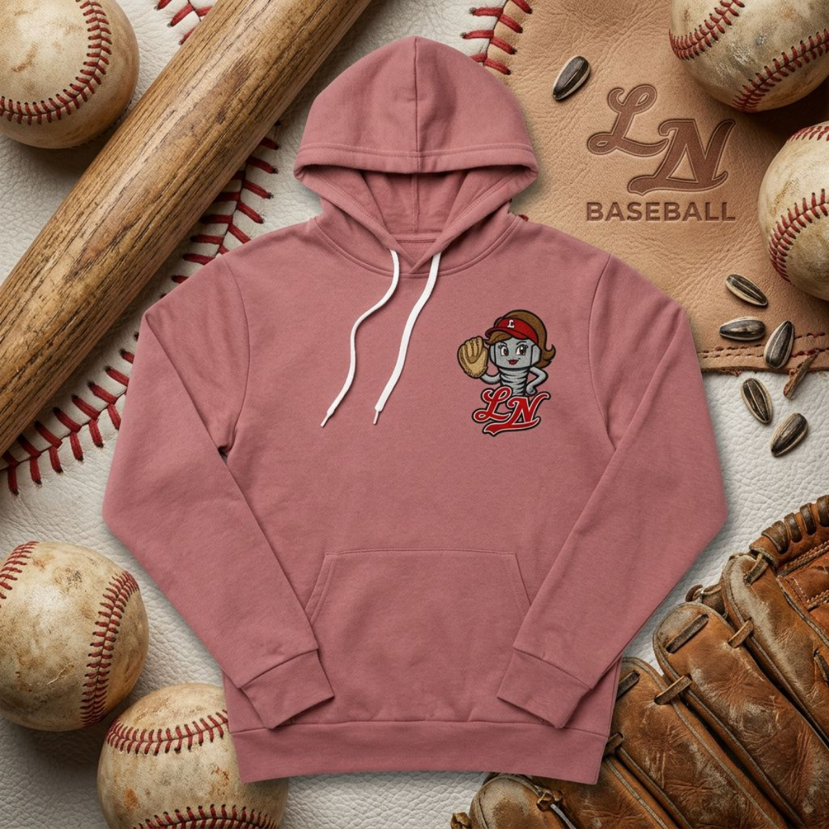 Lugnuts Premium Sponge Fleece Hoodie - Mauve