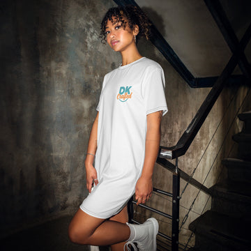 T-shirt dress, White, front view