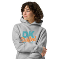 Unisex oversized hoodie, Athletic Heather, front view