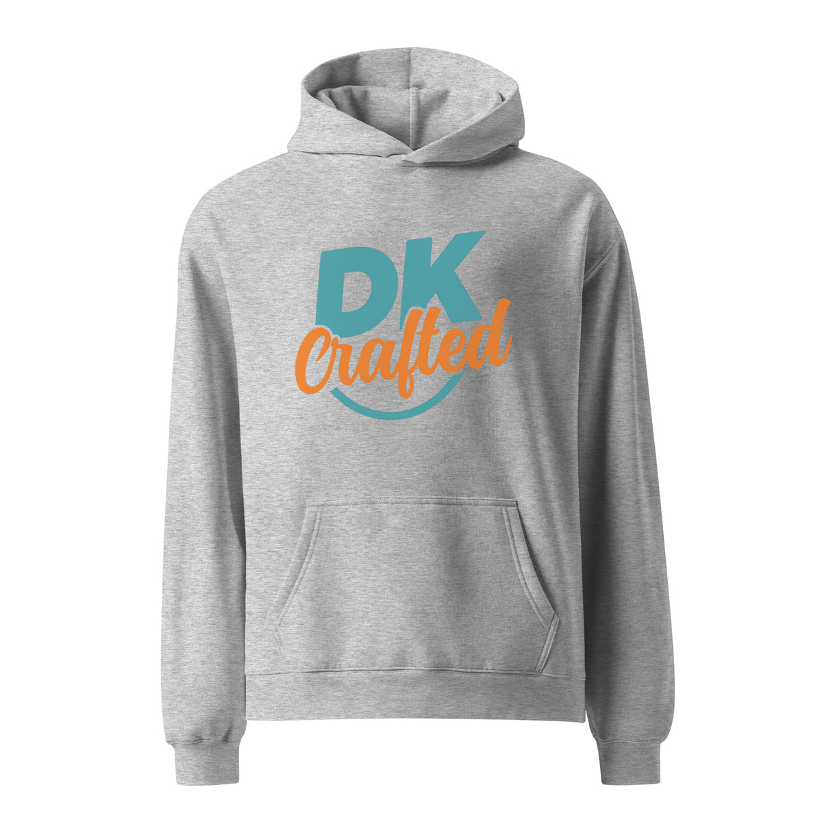 Unisex oversized hoodie, Athletic Heather, front view