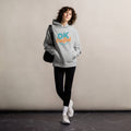 Unisex oversized hoodie, Athletic Heather, front view