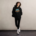 Unisex oversized hoodie, Black, front view