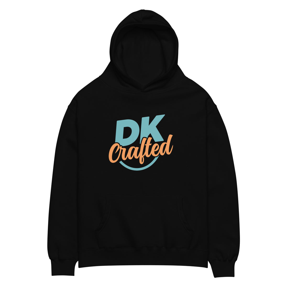Unisex oversized hoodie, Black, front view