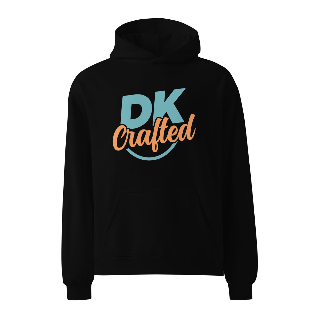 Unisex oversized hoodie, Black, front view