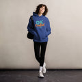 Unisex oversized hoodie, Cobalt, front view