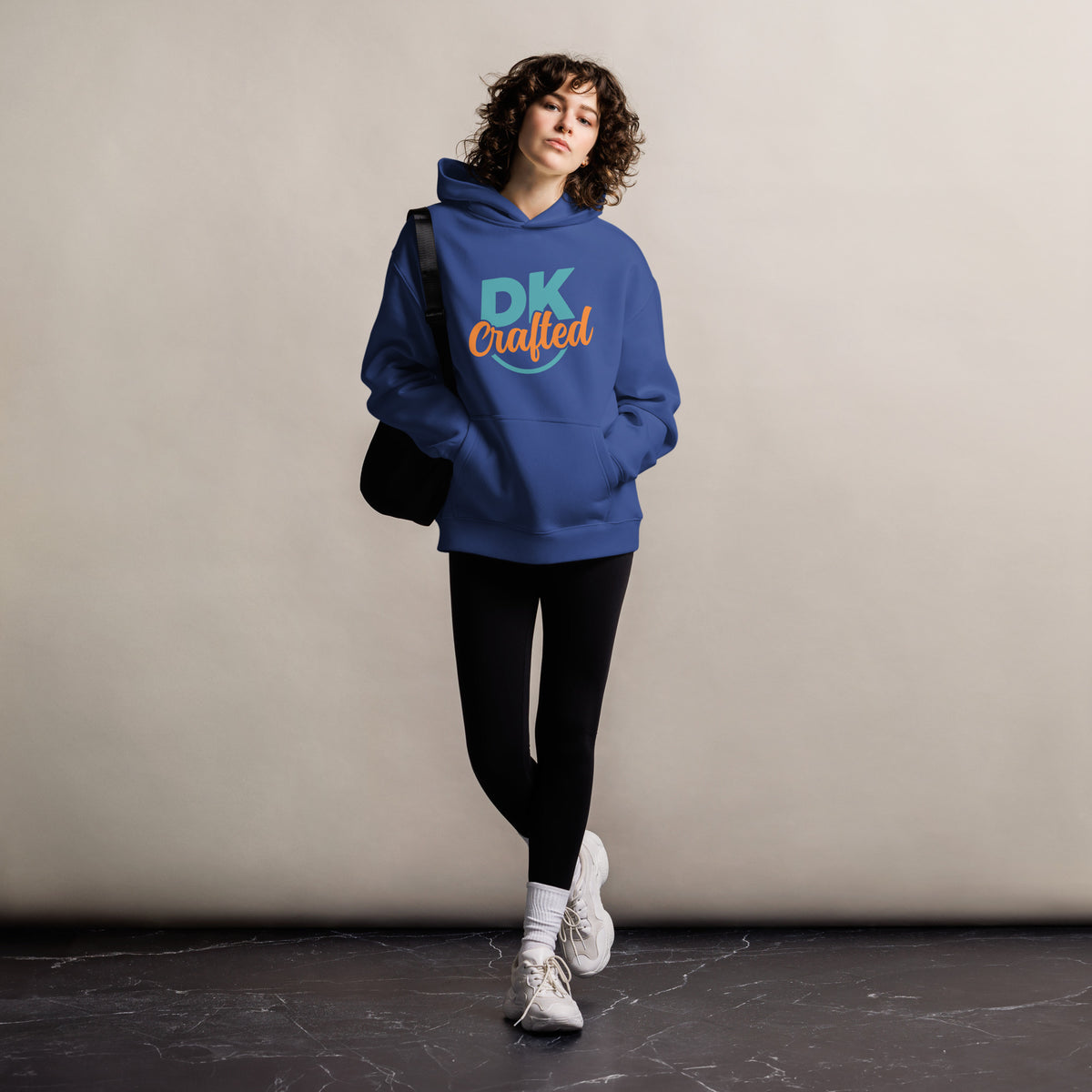 Unisex oversized hoodie, Cobalt, front view