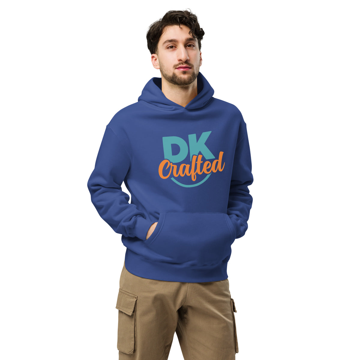 Unisex oversized hoodie, Cobalt, front view