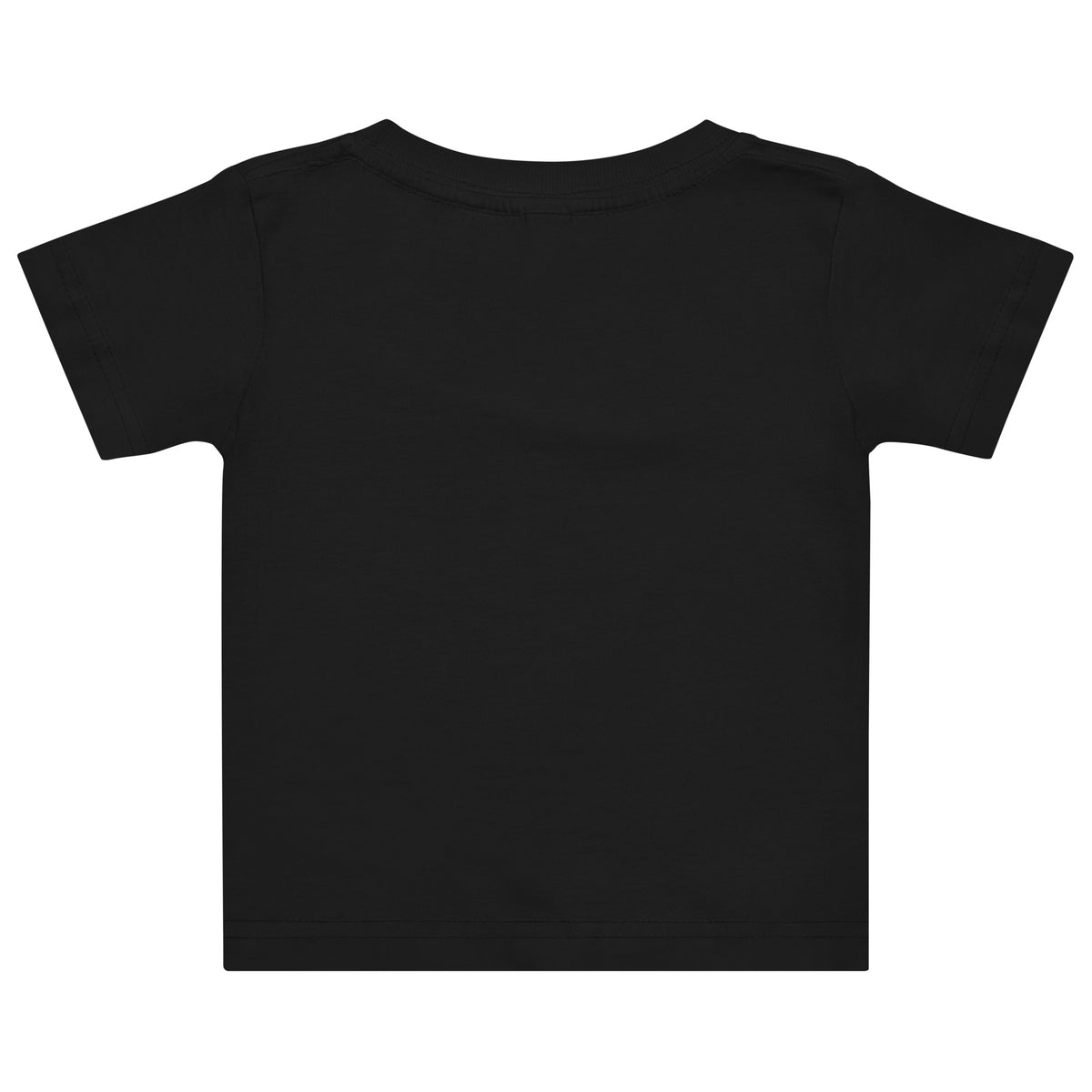 Baby jersey t-shirt in Black, back view
