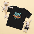 Baby jersey t-shirt in Black, front view