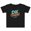 Baby jersey t-shirt in Black, front view