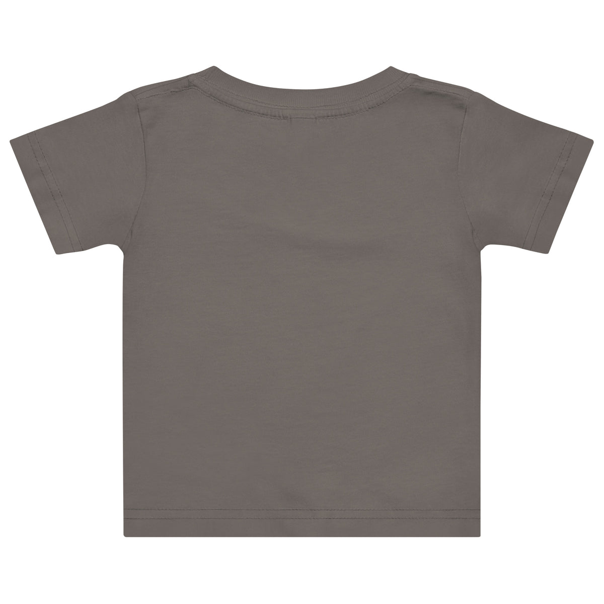 Baby jersey t-shirt in Charcoal, back view
