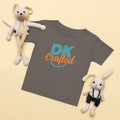 Baby jersey t-shirt in Charcoal, front view