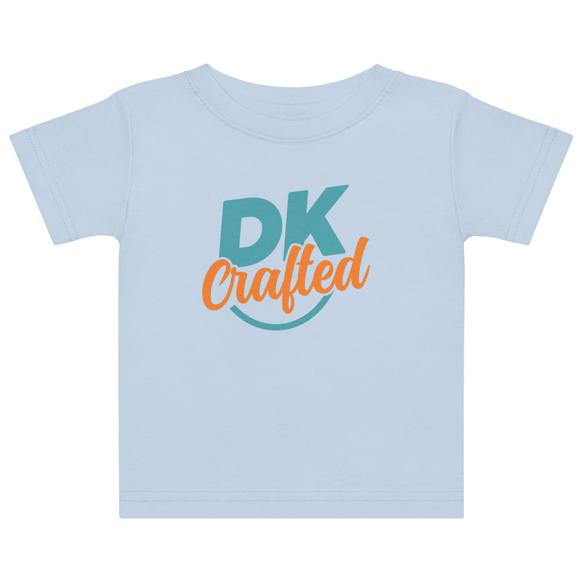 Baby jersey t-shirt in Light Blue, front view