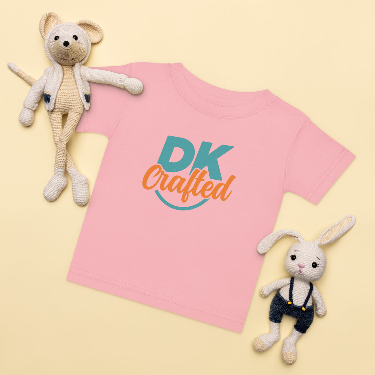Baby jersey t-shirt in Pink, front view