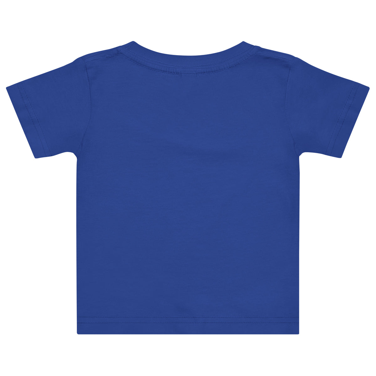 Baby jersey t-shirt in Royal, back view