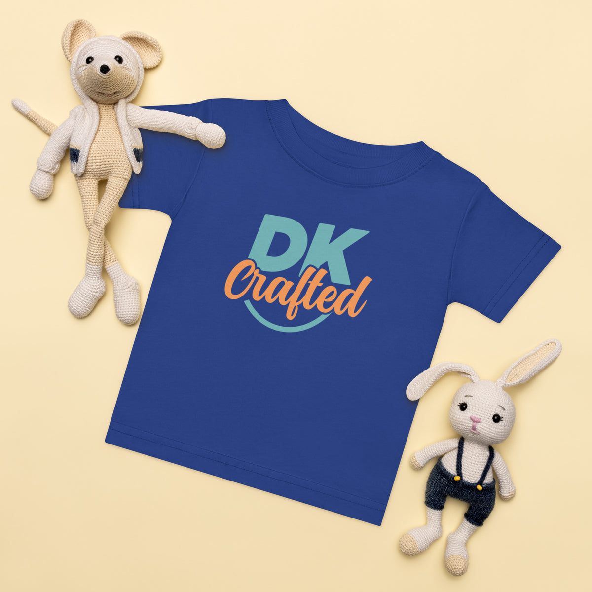 Baby jersey t-shirt in Royal, front view