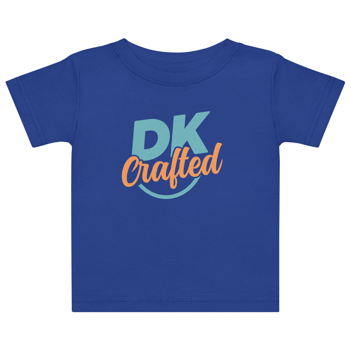 Baby jersey t-shirt in Royal, front view