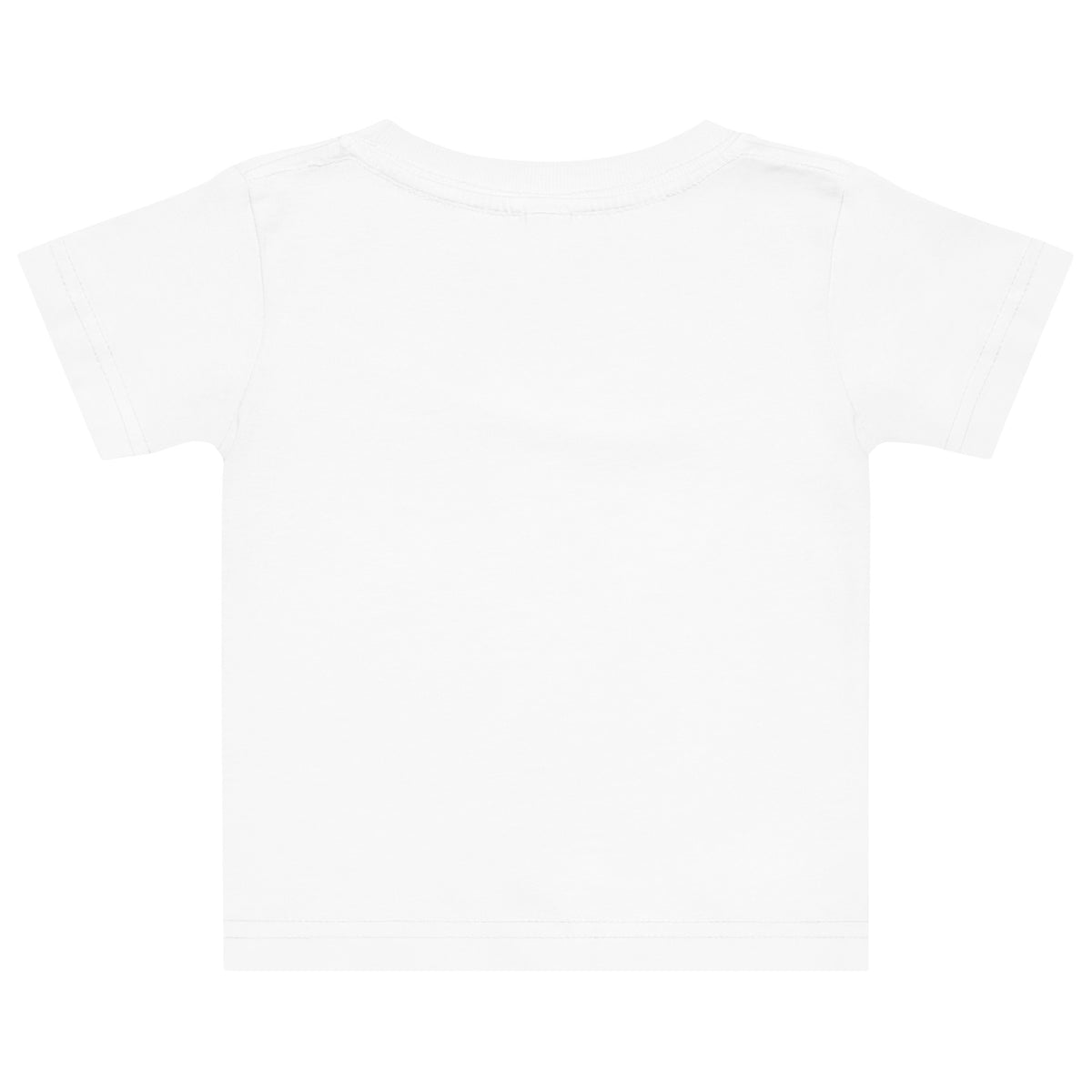 Baby jersey t-shirt in White, back view