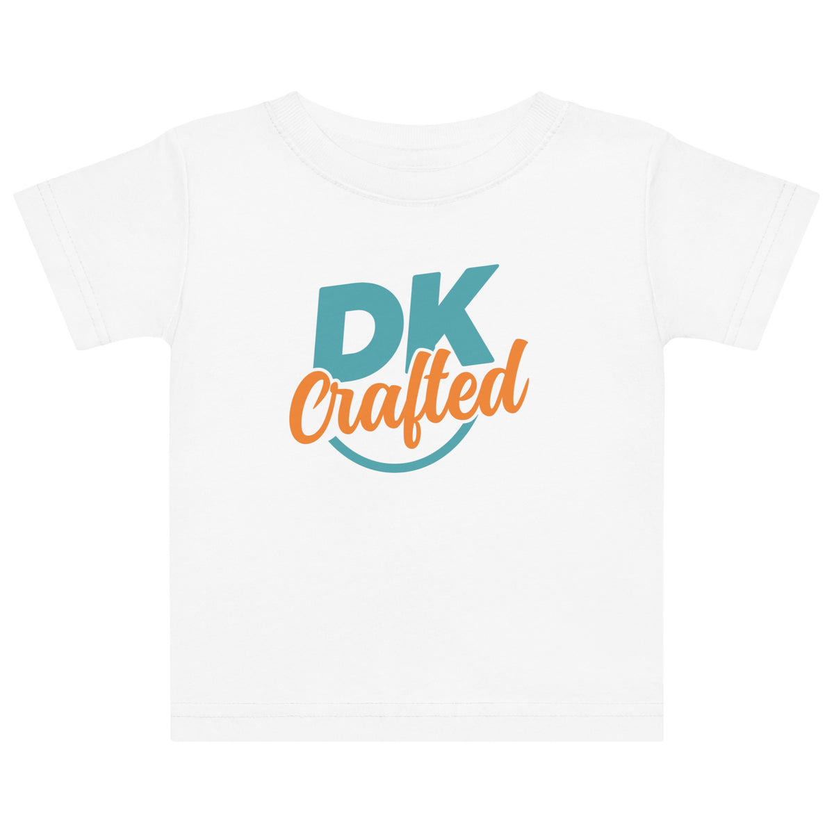 Baby jersey t-shirt in White, front view