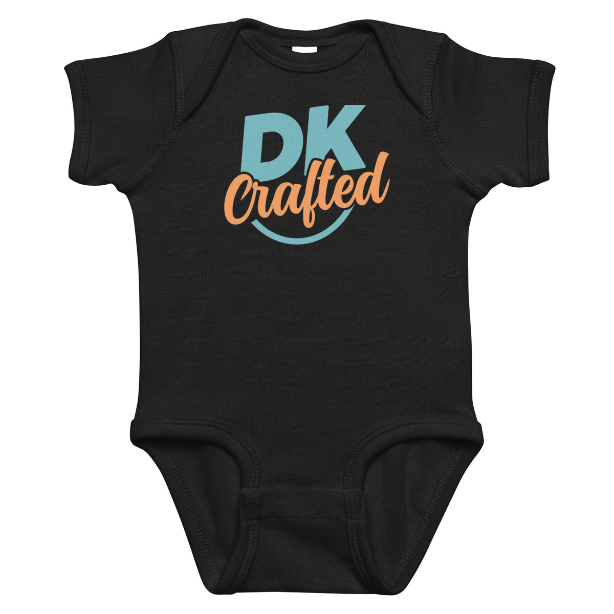 Infant bodysuit, Black, front view
