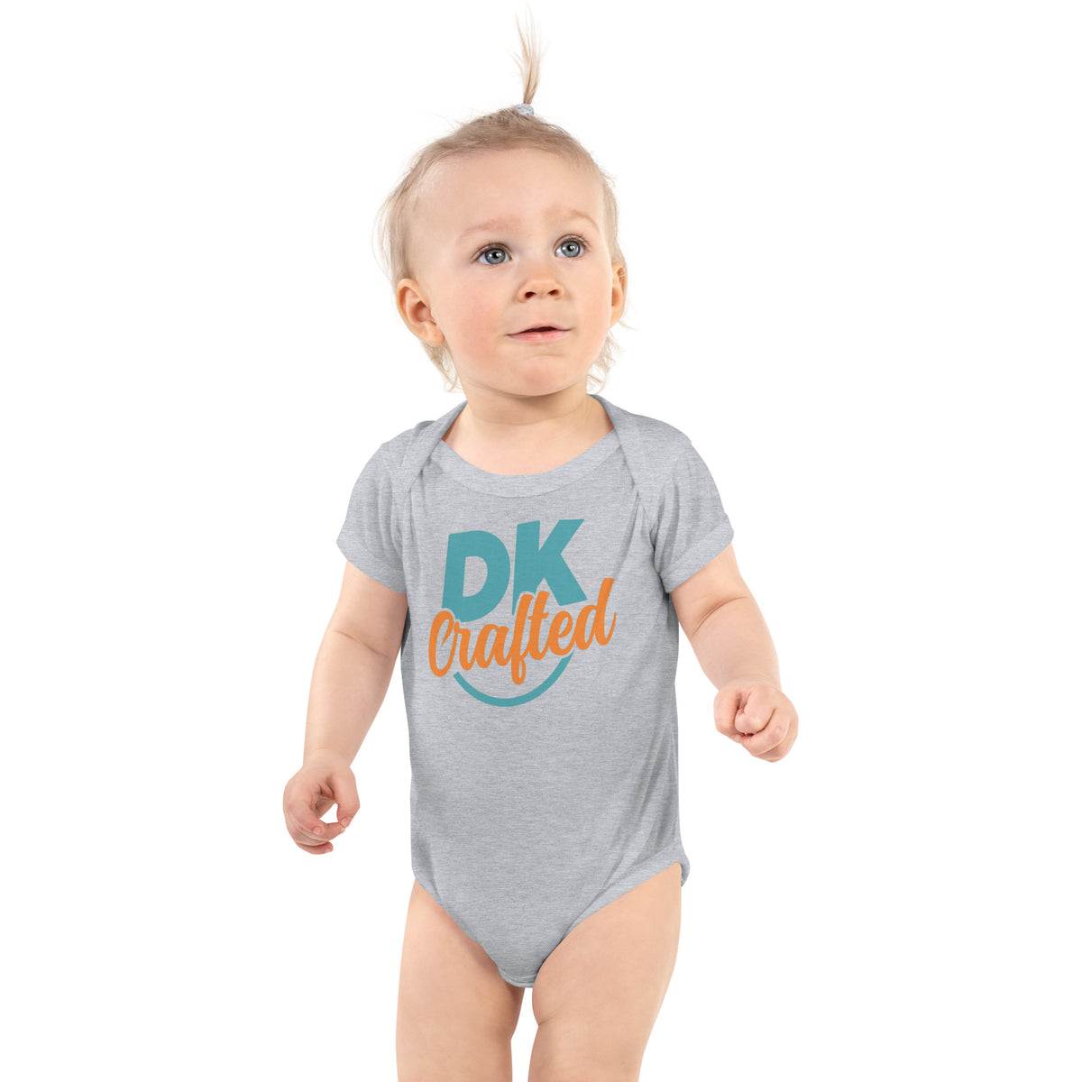 Infant bodysuit, Heather, front view