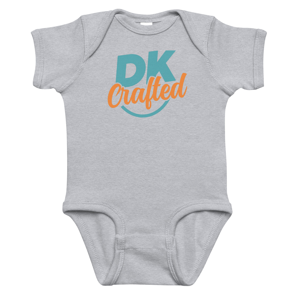 Infant bodysuit, Heather, front view