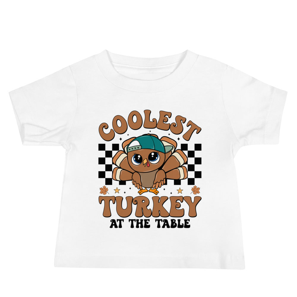 Baby Jersey Short Sleeve Tee in White, front view