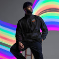 Unisex windbreaker, Black, front view