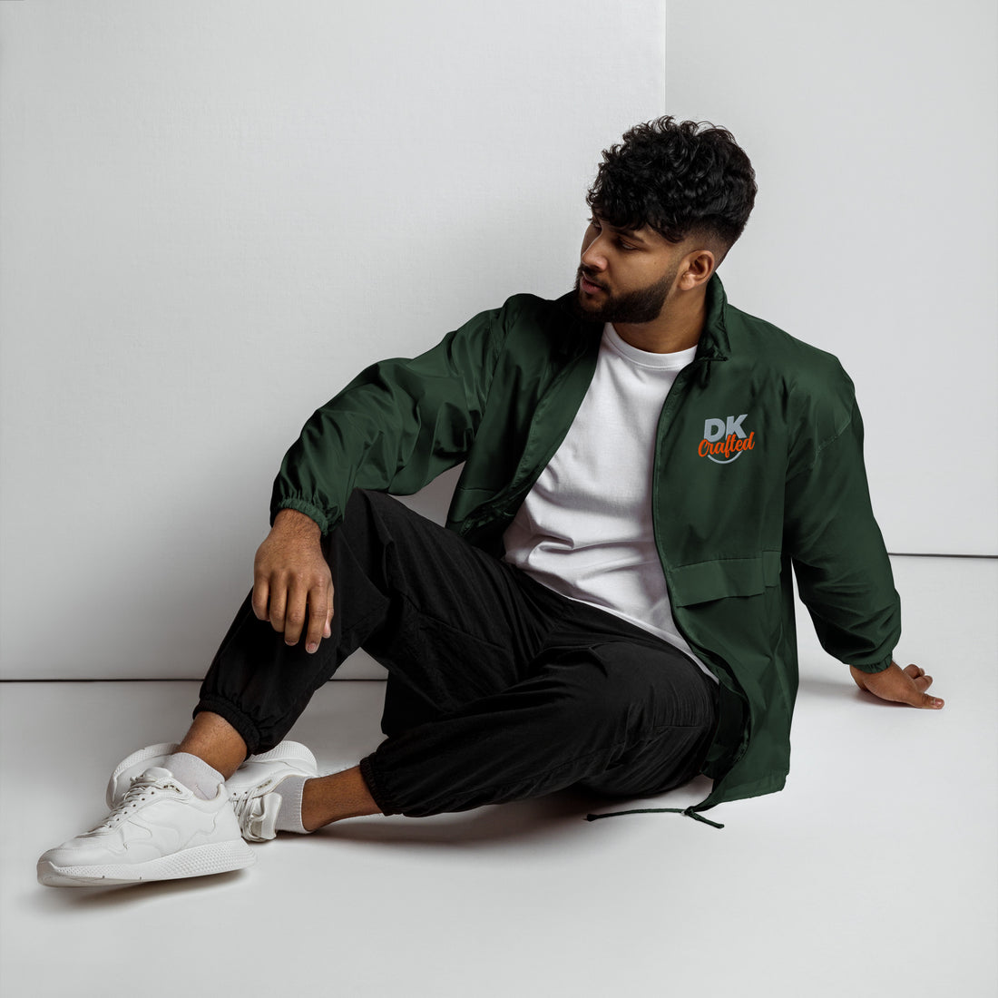 Unisex windbreaker, Forest Green, front view