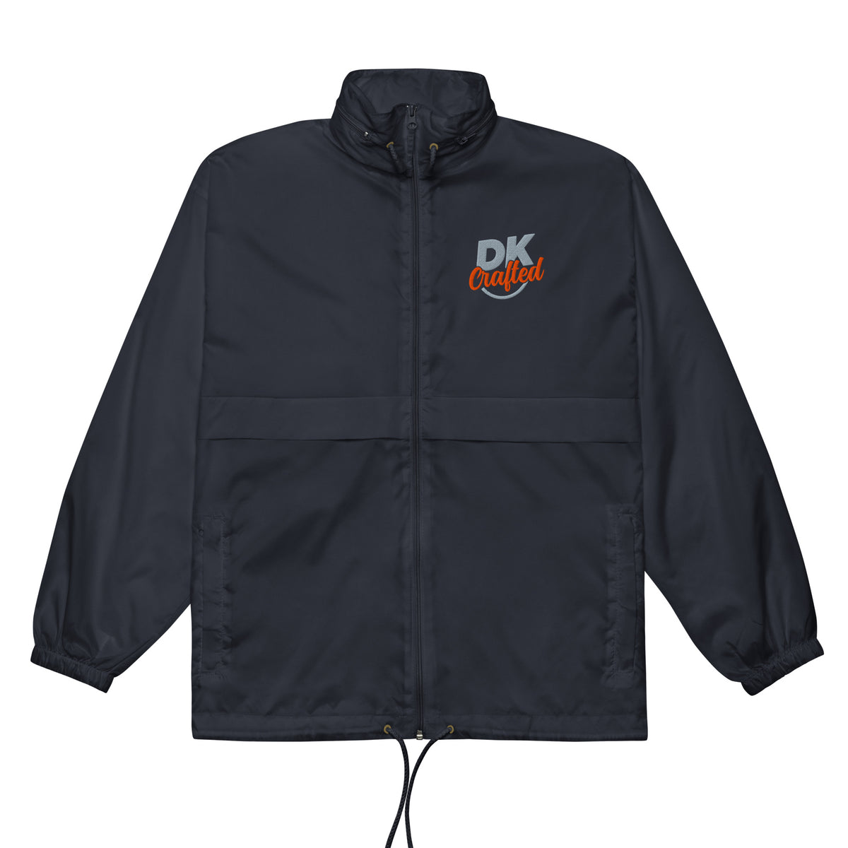 Unisex windbreaker, Navy, front view