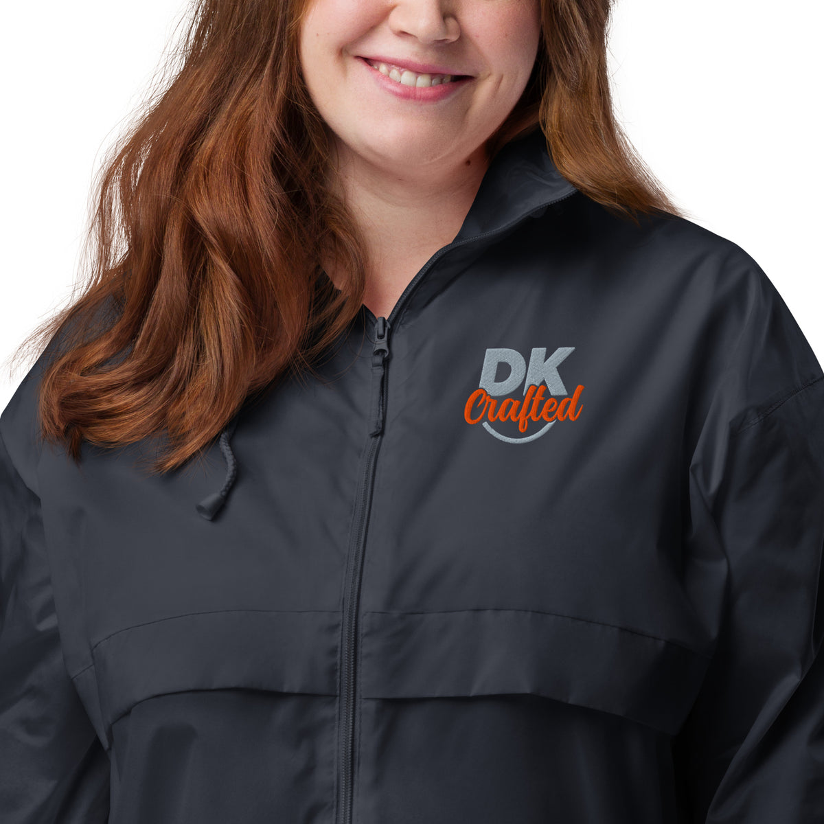 Unisex windbreaker, Navy, fabric detail view