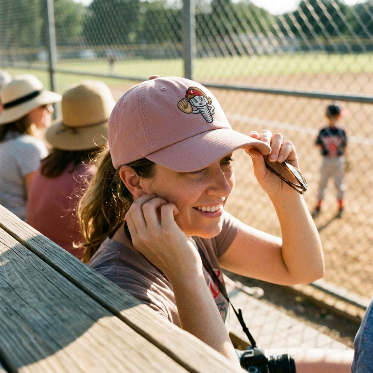 Lugnuts Baseball Mom Cap - Rose lifestyle at the game
