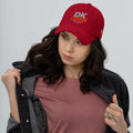 Unisex Adjustable Hat, Cranberry, front view