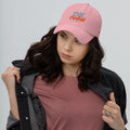 Unisex Adjustable Hat, Pink, front view